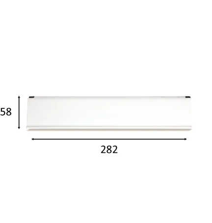 BOCACARTAS DE ALUMINIO BLANCO 58 x 282 x 10